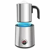 NWOUIIAY Montalatte Elettrico Automatico Montalatte da 550 watt 300 ml Contenitori Rimovibili Facile da Pulire Controllo Della Temperatura Design Silenzioso