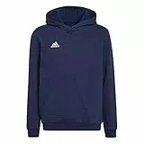 adidas ENTRADA 22 Sweat, Felpa con Cappuccio Unisex-Bambini e Ragazzi, Team Navy Blue, 13-14A