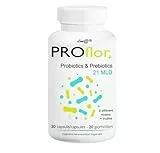 PROFLOR + Line@diet | PROBIOTICI + PREBIOTICI con Inulina | 20 capsule vegetali | 21 Miliardi CFU per CAPSULA!