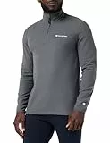 Champion Legacy Micro Polar Fleece - Script Logo Half Zip Top Felpa, Grigio Grafite, XL Uomo FW23