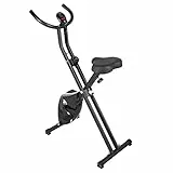 Uten Cyclette da Casa Pieghevole Avanzata, Macchina Per Allenamento Aerobico, Display LCD, Livello Di Resistenza Regolabile
