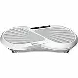 COSTWAY Pedana Vibrante 300W, Piattaforma Fitness Vibrante, 6 Programmi e 99 Velocità, con 2 Bande Elastiche e Telecomando, Durevole