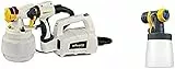 Wagner 2361524 Spruzzatore di Vernice Elettrico W 450 per Pareti/Soffitti + Serbatoio Spray per Legno/Metallo per Finiture Particolarmente Lisce, Contenitore 600 Ml