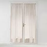 Douceur d'intérieur Coppia dritta passata tringa 2 x 70 x 200 cm vela in tessuto MILZA BEIGE