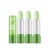 Pakivs 3 pz Aloe Vera Rossetto che Cambia Colore,Balsamo Labbra Idratante Nutriente a Lunga Durata Magic Temperatura Cambia Rossetto