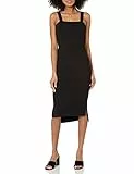 The Drop Amelia - Vestito a canottiera con collo quadrato, con spalline da Donna, Nero, S