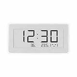Xiaomi Temperature And Humidity Monitor Pro, Monitor Di Temperatura e Umidità Con Bluetooth, Display Con Orario e-ink, Connettività Intelligente, Posizionabile Ovunque, Bianco, Versione Italiana
