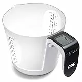 ADE Bilance Graduate Digitali - Misurino con Bilancia | Bilance da Cucina con Misurino per Pesare & Misurare - Misurino Elettronico Bianco/Nero