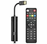 DCOLOR Decoder DVB-T2/C Mini HDMI Stick,Decoder Digitale Terrestre 2023 Invisibile TV Uscita 1080p Supporta HEVC H.265 10Bit Dolby Audio/PVR Recorder [Telecomando Programmabile 2 in 1] per HD TV