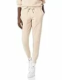 Amazon Essentials Pantaloni della Tuta in Pile di French Terry (Taglie Forti Disponibili) Donna, Beige, S