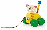 Selecta - Gatto Tinka, giocattolo da tirare in legno, 12 cm, 62035