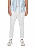 Only & Sons Onslinus Crop 0007 COT Lin Pnt Noos Pantaloni, Bianco, L Uomo