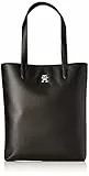 Tommy Hilfiger Borsa Tote Bag Donna TH Casual Slim Tote Ns con Tasche Interne, Nero (Black), Taglia Unica