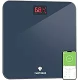 Bilancia Pesapersone Bilancia di Precisione con BMI Pesa Persona Bilancia Pesapersone Digitale Bluetooth con App per IOS e Android Smartphone, Robusto Vetro Temperato, LED Display, 180kg