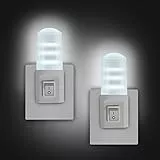 EXTRASTAR Luce Notturna LED, [2 Pezzi] Interruttore retrò Luce Notturna, Luce fredda, Plug-And-Play, Luce Notturna da Presa per Camerette, Soggiorno, Corridoio, Bagno, Cucina, Scale