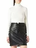 ONLY Onlsigne Otw-Gonna in Finta Pelle Ecopelle, Nero, S Donna