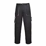 Portwest TX11BKRXXXL Texo Contrast - Pantaloni da Lavoro, per Uomo, Nero, XXXL