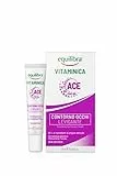 Equilibra Viso, Vitaminica, Contorno Occhi Levigante,con Complesso Multivitaminico, Acido Ialuronico, Caffeina, Burro Pistacchio, Azione Levigante, Contrasta Borse e Occhiaie,15 ml