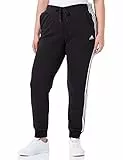 adidas Essentials Slim Tapered Cuffed, Pantaloni della Tuta Donna, Nero Bianco, XS