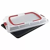 Dr.Oetker 1012 Bake&Go Teglia con Coperchio, Acciaio, 42 x 29 x 4 cm, Nero