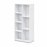 Furinno 11048 Librerie, Legno, Bianco, 7 scomparti
