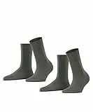 ESPRIT Uni 2-Pack W SO Cotone Tinta Unita Confezione di 2 Paia, Calzini Donna, Verde (Thymian 7821), 35-38