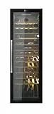 Candy DiVino CWC 200 EELW/N Cantinetta Vino, 81 Bottiglie, Wi-Fi, Connesso, Display Digital, Vetro Anti-UV, Luci LED, Classe G, 49x55x146 cm, Nero