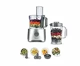 Kenwood FDP302SI Robot da Cucina con ciotola da 2,1L dotato di Frullatore da 1,2L+Spremiagrumi, gruppo lame e 1disco emulsionatore in acciaio inox, 2 velocità + Pulse, Silver