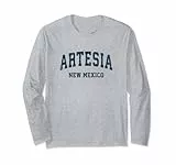 Artesia New Mexico NM Vintage Varsity Sport Navy Design Maglia a Manica