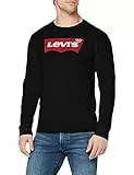 Levi's Ls Std Graphic Tee Hm Ls Black Graphic, Maglia a Maniche Lunghe Uomo, Hm Ls Better Black, M