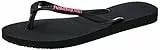 Havaianas Slim Logo Metallic, Infradito da Donna, Nero/Rosa (Nero/Pink), 37/38 EU