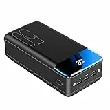 Generic Caricabatterie Portatile, 50000 mAh Power Bank Grande capacità Mobile Power Powerbank a Ricarica Rapida per Cellulari e Tablet - Regali Nero