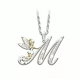 LILY123 Moda Elfi Fata Lettera Iniziale Nome Ciondolo Collana per Le Donne Ragazze, Alfabeto Capitale 26 A-Z Fortunato Sliver Maglione Catena clavicola Collana Gioielli Regali