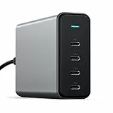 SATECHI 165W USB C Caricatore GaN a 4 Porte PD - Compatibile con MacBook Pro/Air M2 del 2022, MacBook Pro M1/Max 2021, MacBook Air/Pro M1 2020, iPad Pro M1 2021, iPhone 15 Pro Max/Pro/15/15 Plus (EU)
