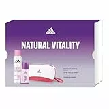 Adidas, Confezione Regalo Natural Vitality, Eau de Toilette Donna 30 ml e Deodorante Spray 150 ml con Pochette da Viaggio