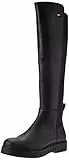 Tommy Jeans Stivale Lungo Pelle, Moda Donna, Nero, 36 EU