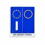 4R Quattroerre.it 6170 Kit Adesivi Targa Italia, Set di 2, 44 x 98 mm