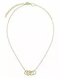 Breil, Collana Donna Collezione Tetra TJ3166, Collana in Acciaio Colorato con Micro Catene e Ciondoli, Colore Oro, Lungheza 45 cm