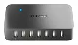 D-Link Hi-Speed USB 2.0 7-Port Hub interface hub - Interface Hubs (USB, 0 - 40 °C, 5 - 95%, USB, OHCI, EHCI, CE, FCC Class B, VCCI, UL, 99.6 x 59.5 x 25.7 mm)
