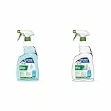 SANITEC igiene sicura Green Power Scioglicalcare, Spray 750 Ml & Vetri Green Power Detergente Spray Ecologico Multiuso per Vetri, Cristalli e Specchi 750 ml