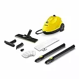 Pulitore a Vapore Kärcher SC 2 EasyFix, Pronto in 6,5 min, A traino, 1500 W, Serbatoio 1 litro, Area 75m² + Bocchetta pavimenti e panno EasyFix + Bocchetta Manuale e Panno Microfibra + Spazzola Tonda