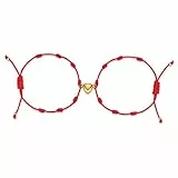 Bracciale Donna Cordino 7 nodi rosso|Bracciale filo rosso del destino|Bracciale kabbalah Bracciali Coppia Regalo Migliore Amica per Coppie, Uomini, Donna e Famiglia