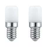 Lampadina LED E14 Frigo T18 AC230V 3W, 300LM Bianco Caldo 3000K, Non Dimmerabile, Equivalente a 30W Incandescenza, Lampadine LED E14 per Frigorifero, Lampada di Sale, Macchina da Cucire, 2 unità