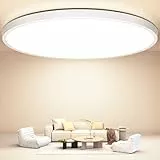 OUILA Plafoniera LED Soffitto, 24W Lampada da Soffitto LED 4000K 2400LM Rond Plafoniere Moderno 30CM Plafoniere da Ufficio per Camera da Letto, Cucina, Balcone, Soggiorno, Corridoio, Bagno