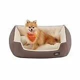 FEANDREA Cuccia Letto per Cani Reversibile, 65 x 55 x 20 cm, Marrone PGW03Z