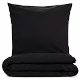 Blumtal Copripiumino Matrimoniale 250x200 e Federe 50x80 - Set di Lenzuola in microfibra extra morbida certificata Oeko-Tex, Set Copripiumino Matrimoniale con 2 Federe - 3 pezzi - Nero