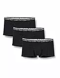Calvin Klein Boxer Uomo 3 Pack 3 PK Low Rise Trunk Elasticizzati, Nero (Black W/ Black Wb), L [Amazon Exclusive]