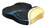 Travel Ease Cuscino del Sedile in Schiuma di Memoria, Cuscino del Sedile a Forma di Farfalla per Lunghe Ore di Comfort di Seduta, Cuscino di Supporto per Sedia da Ufficio, Auto (Carbone Nero)