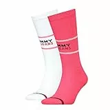 Tommy Hilfiger TH Uni Tj Sock 2p Calze Crew, Colore: Rosa, 39-42 Unisex-Adulto