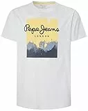 Pepe Jeans Roslyn, T-Shirt Uomo, Bianco (White),XL